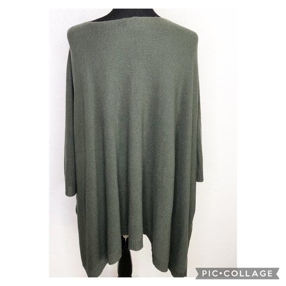 Lululemon Divinity army green ribbed knit poncho sweater size One Size - Picture 14 of 15